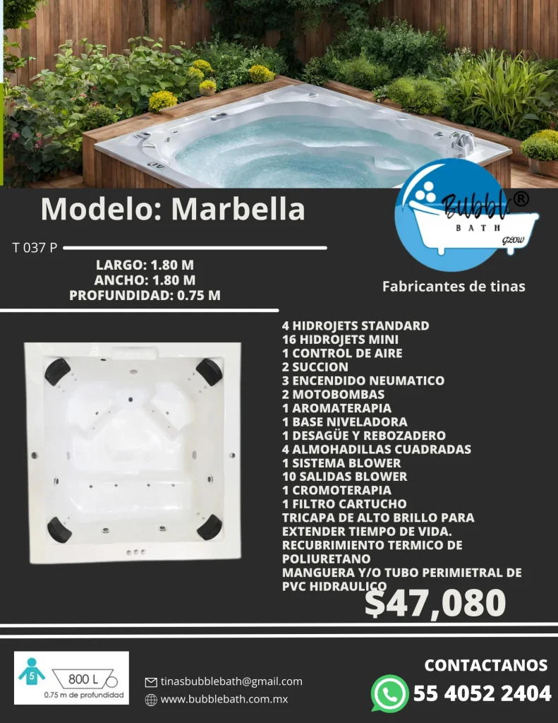 tina economica para 5 personas precio