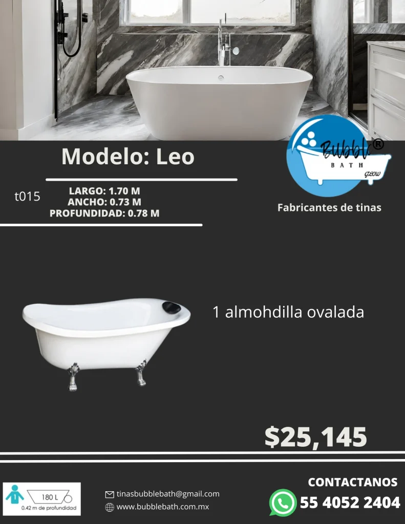 Lista de precios y catalogo de tinas y jacuzzis