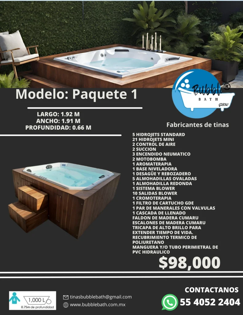jacuzzi equipado para jardin