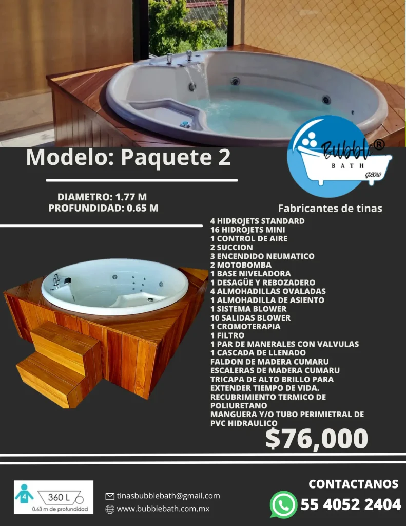 precio de tina para exterior con madera para 4 personas