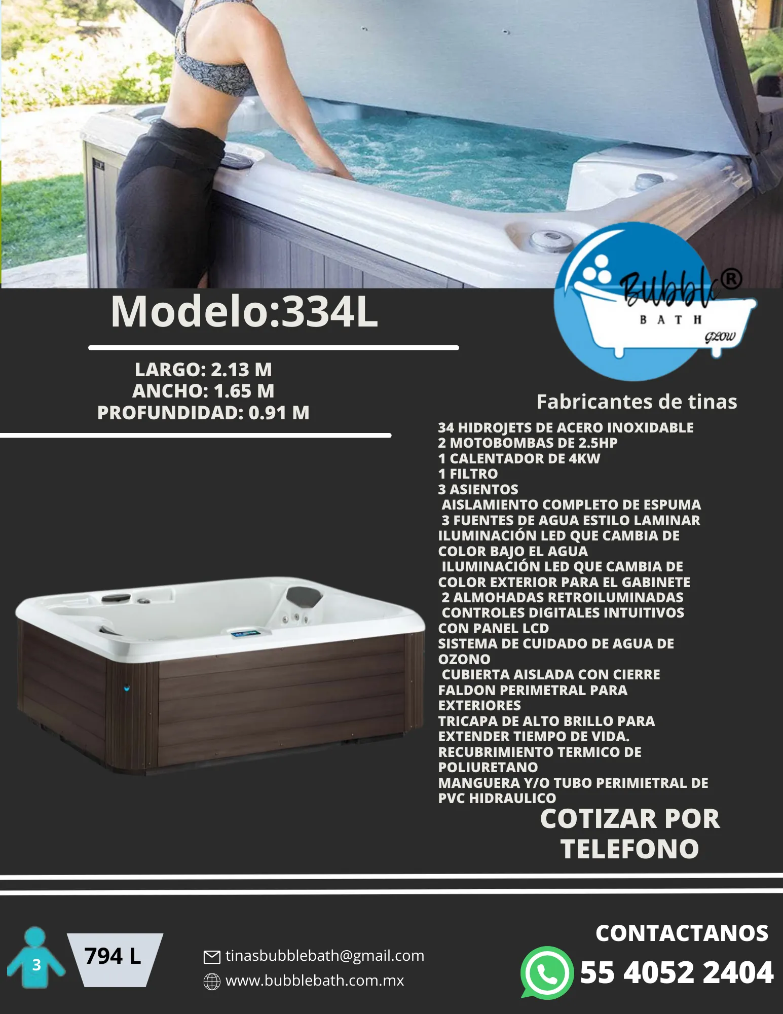 Jacuzzi Exterior 334L Bubble Bath