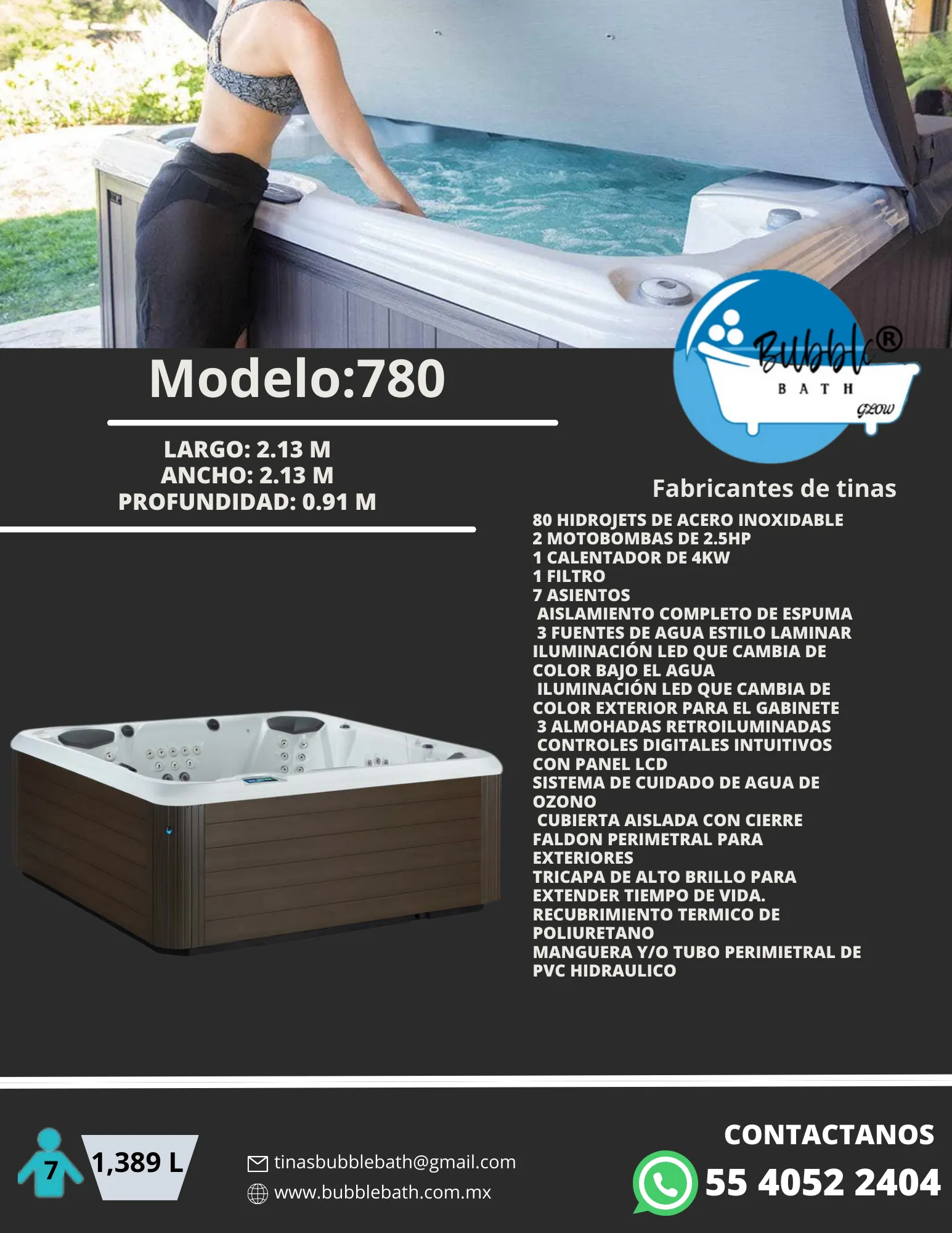 Jacuzzi Exterior 780 Bubble Bath