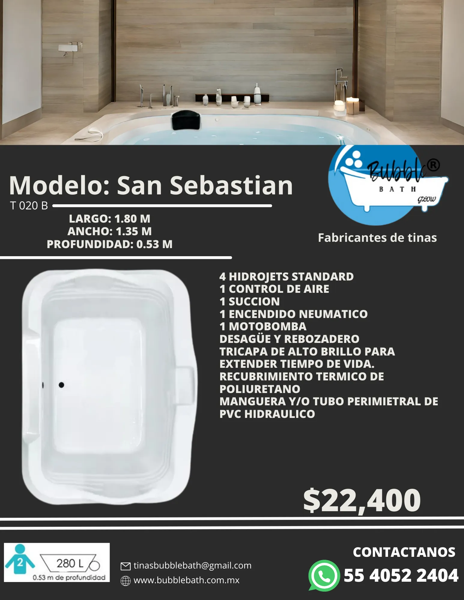 Tina San Sebastián Bubble Bath