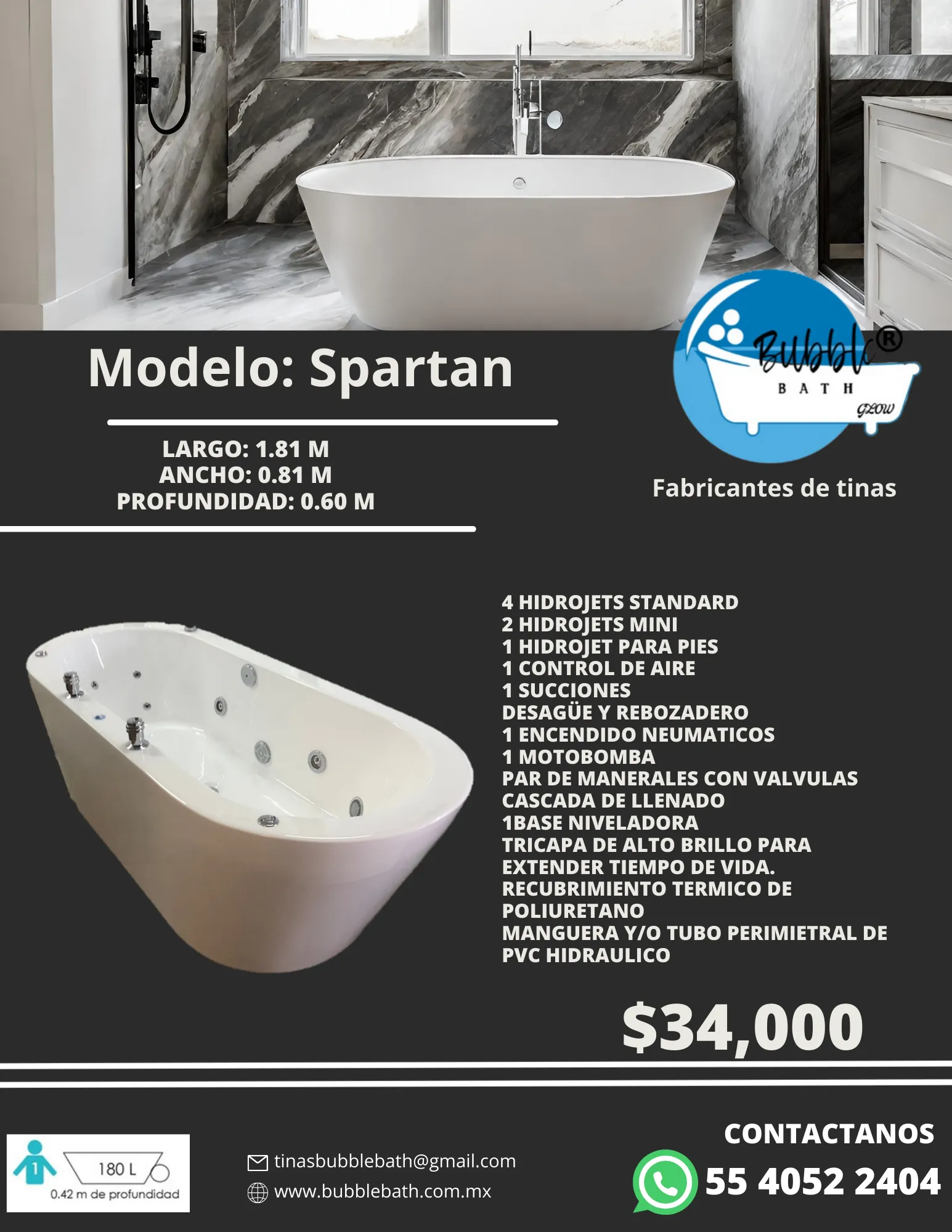 Tina Spartan Bubble Bath