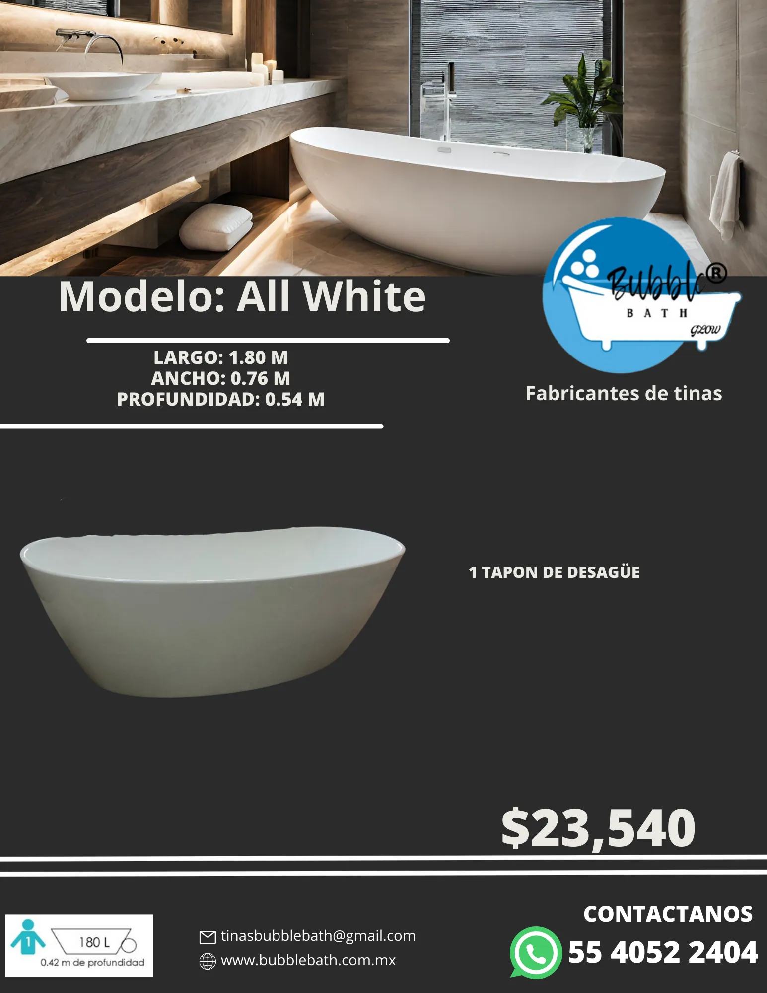 Tina All White Bubble Bath