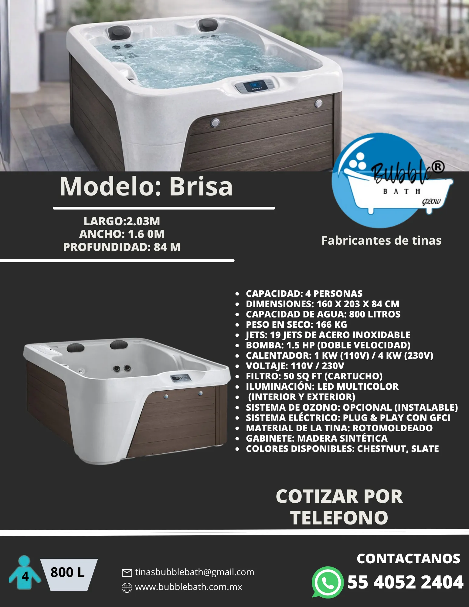 Jacuzzi Brisa Exterior Bubble Bath