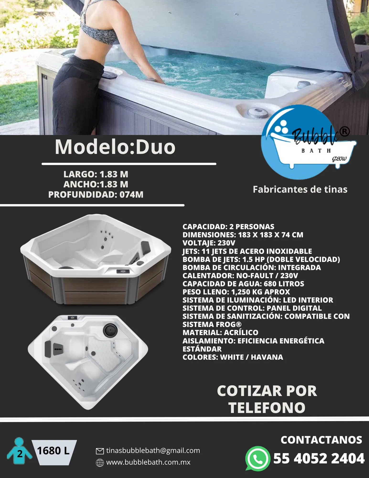 Jacuzzi HotSpring Duo Bubble Bath