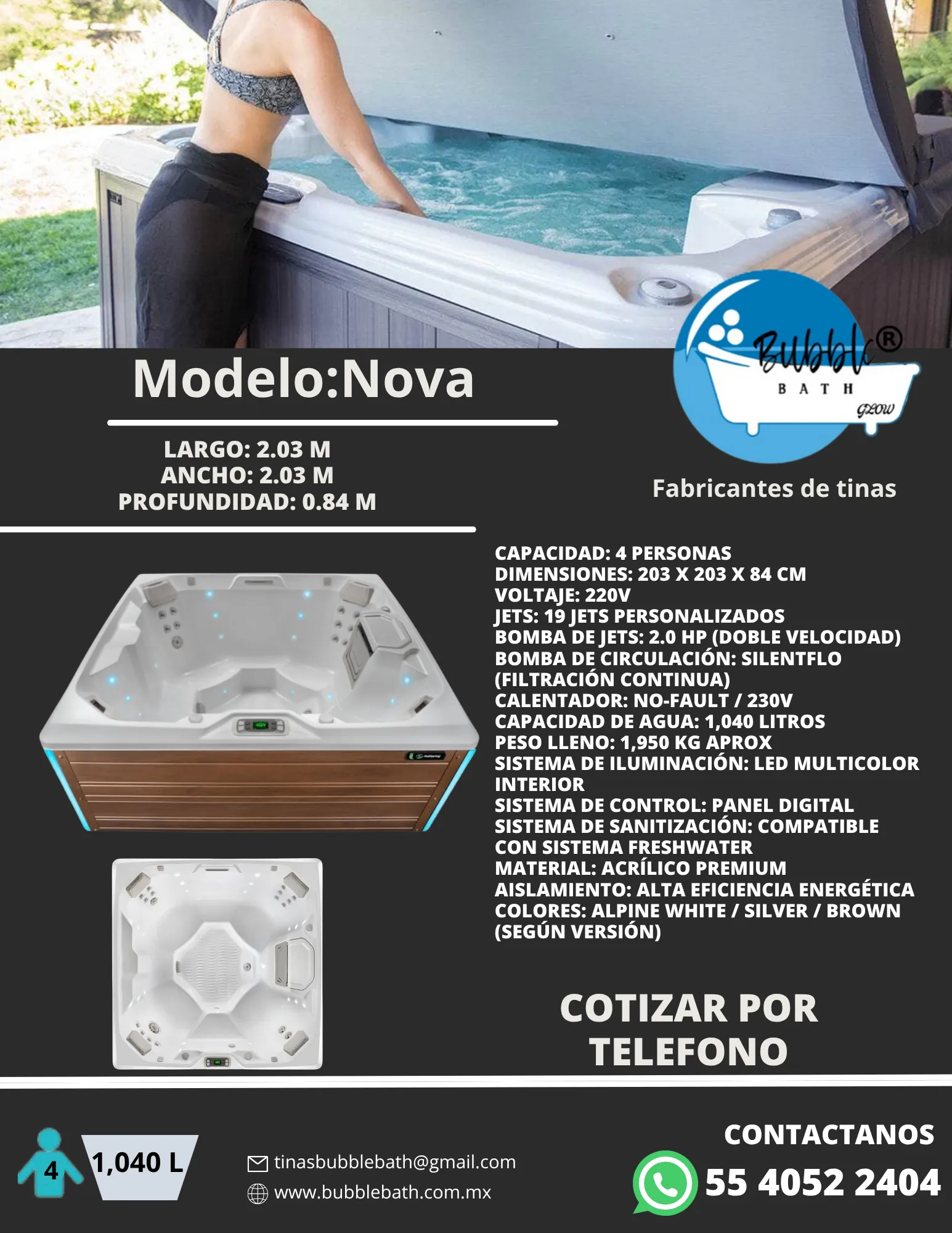 Jacuzzi HotSpring Nova Bubble Bath