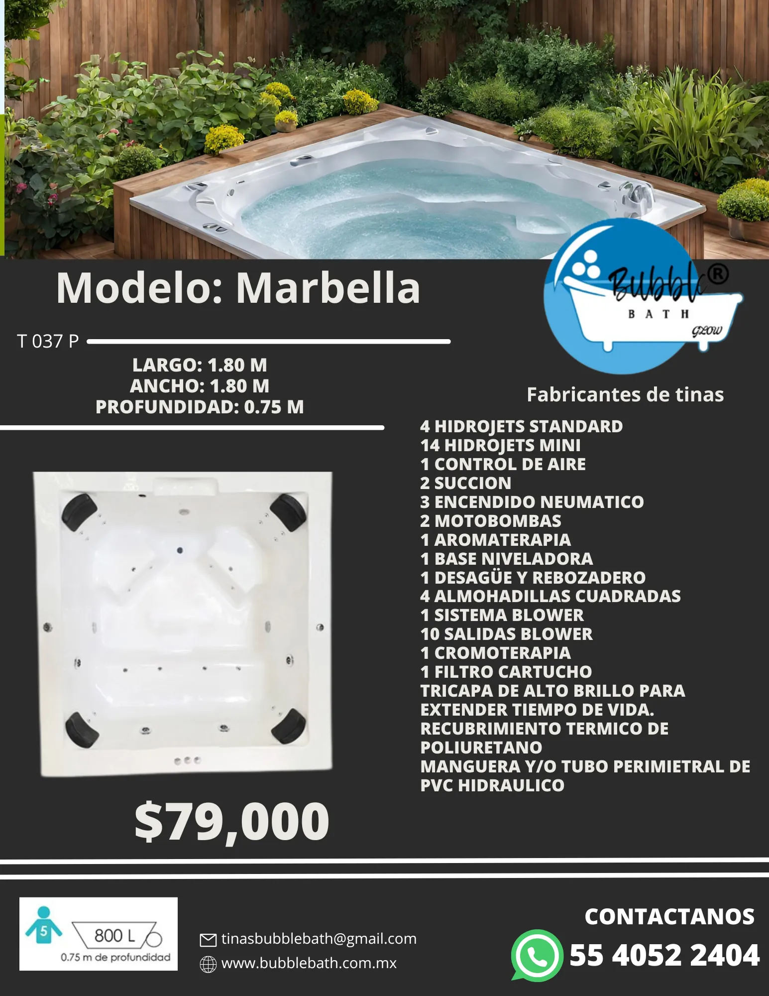 Tina Marbella Bubble Bath