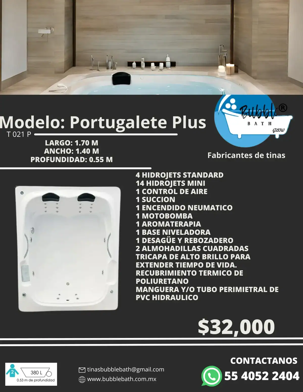 Tina Portugalete Plus Bubble Bath