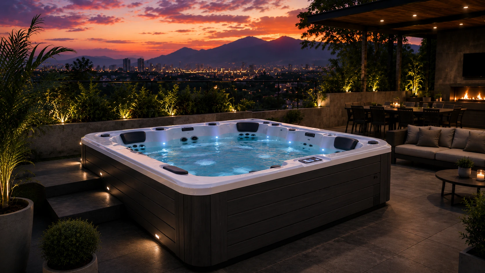 Jacuzzi exterior de lujo — Bubble Bath México