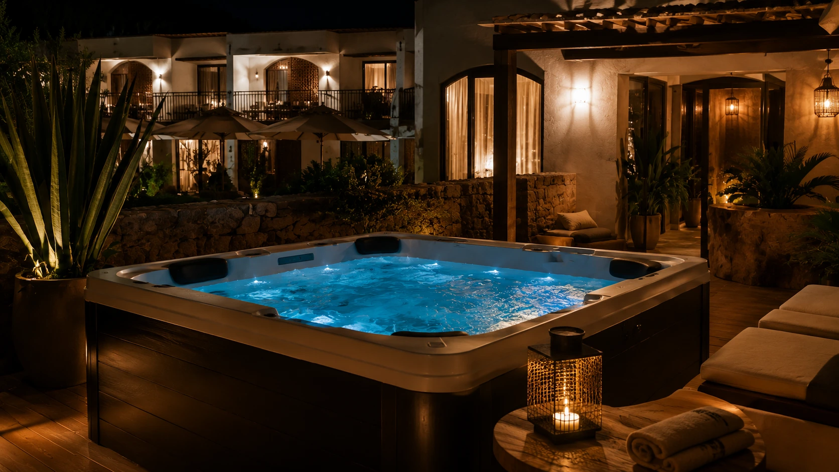 Jacuzzi de lujo en hotel boutique mexicano — Bubble Bath
